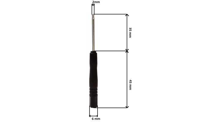 Flacher 2mm Schraubendreher